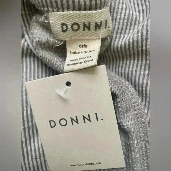 NWT Donni Cotton Ribbed Striped Open Cardigan O/S - Picture 2 of 4